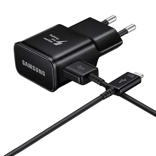 Samsung EP-TA200EBE USB-A 15W wall charger with EP-DR140ABE USB-A - USB-C cable (OOB Bulk - replacement packaging) - black_0