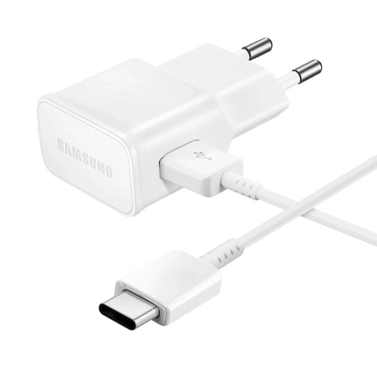 Samsung EP-TA200EWE USB-A 15W wall charger with EP-DR140AWE USB-A - USB-C cable (OOB Bulk - replacement packaging) - white_0