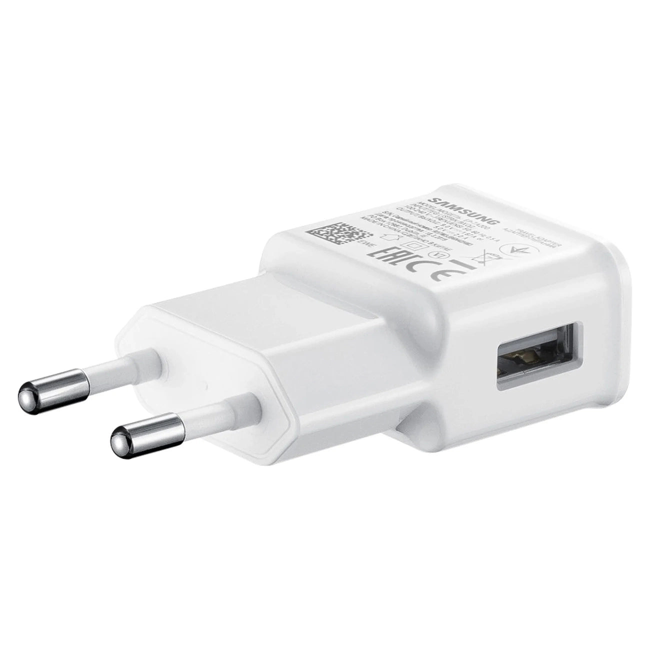 Samsung EP-TA200EWE USB-A 15W wall charger with EP-DR140AWE USB-A - USB-C cable (OOB Bulk - replacement packaging) - white_2