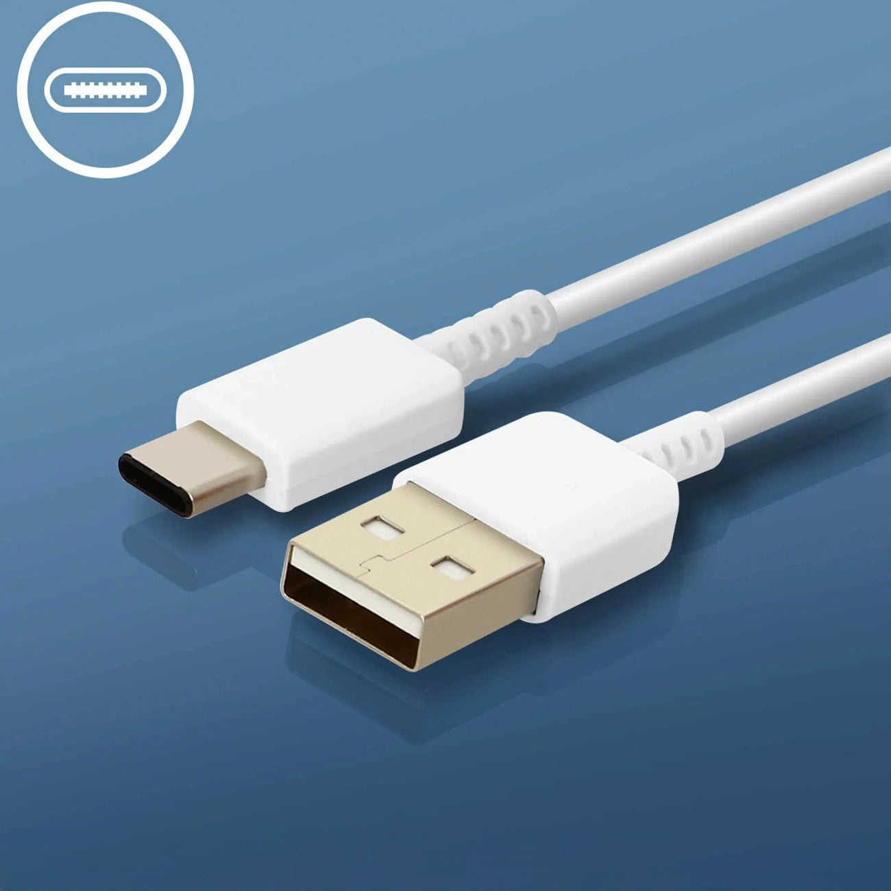 Samsung EP-TA200EWE USB-A 15W wall charger with EP-DR140AWE USB-A - USB-C cable (OOB Bulk - replacement packaging) - white_5