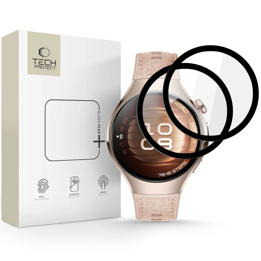 Tech-Protect Glass Flex+ 2-pack hybrid glass for Huawei Watch 5 42 mm - black_0