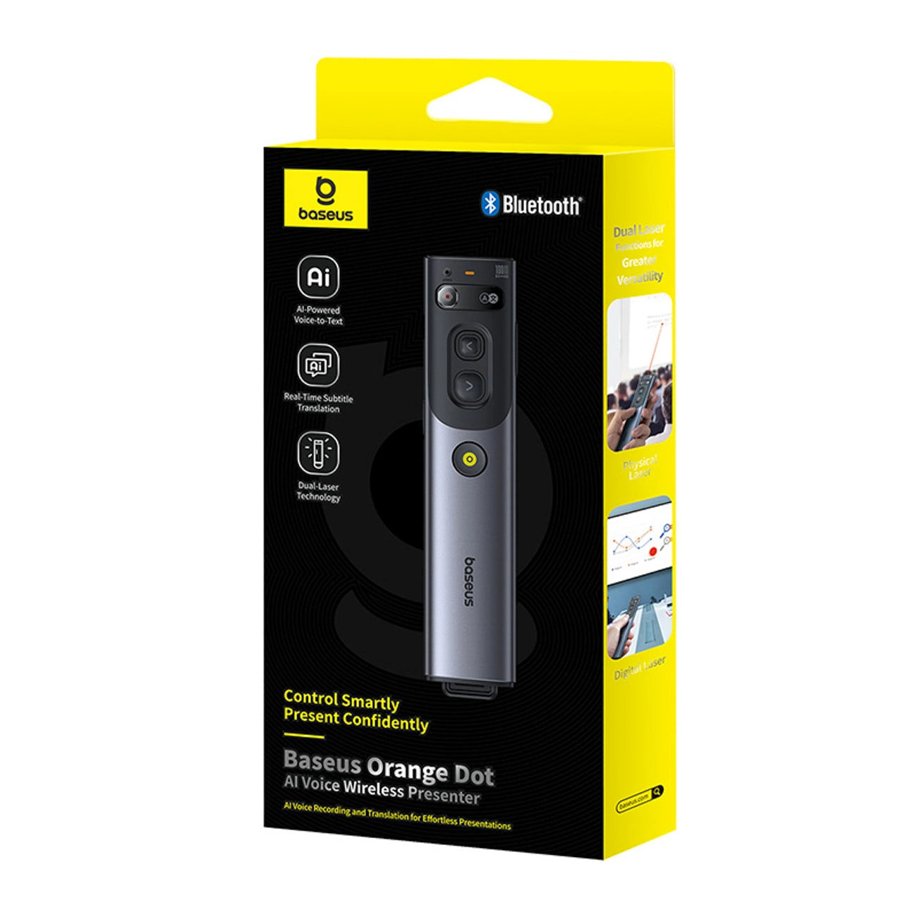Baseus Orange Dot Laser Pointer with AI and Automatic Translation - Gray (with battery)_10