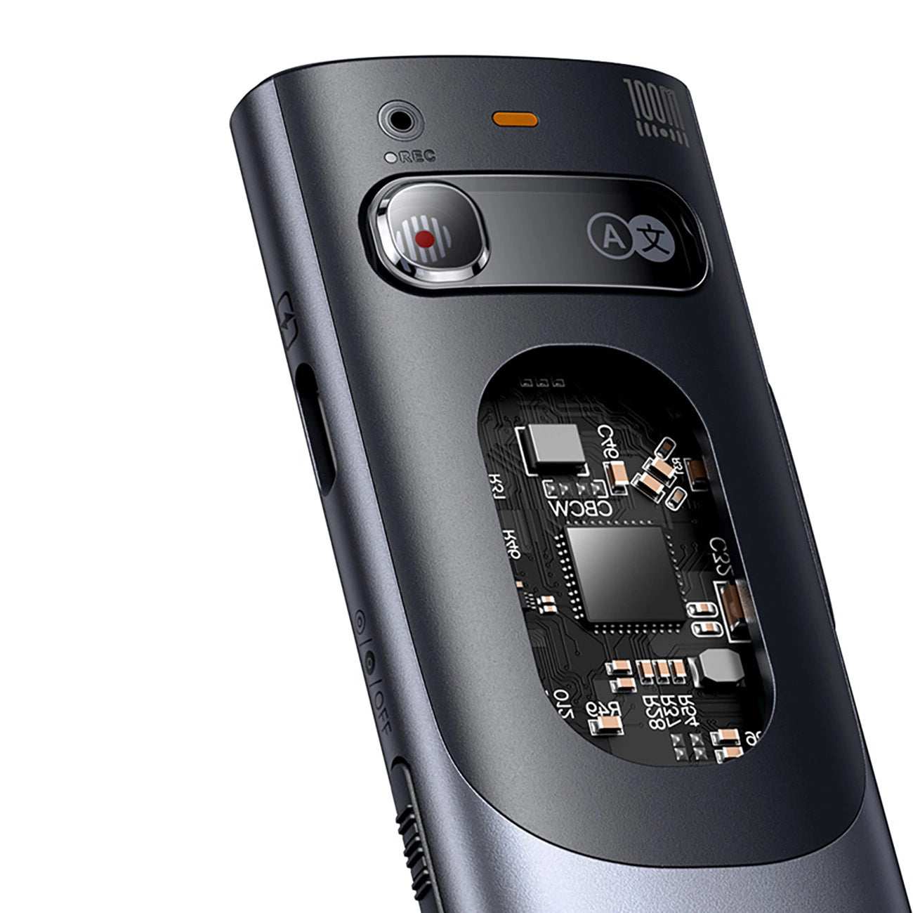 Baseus Orange Dot Laser Pointer with AI and Automatic Translation - Gray (with battery)_5