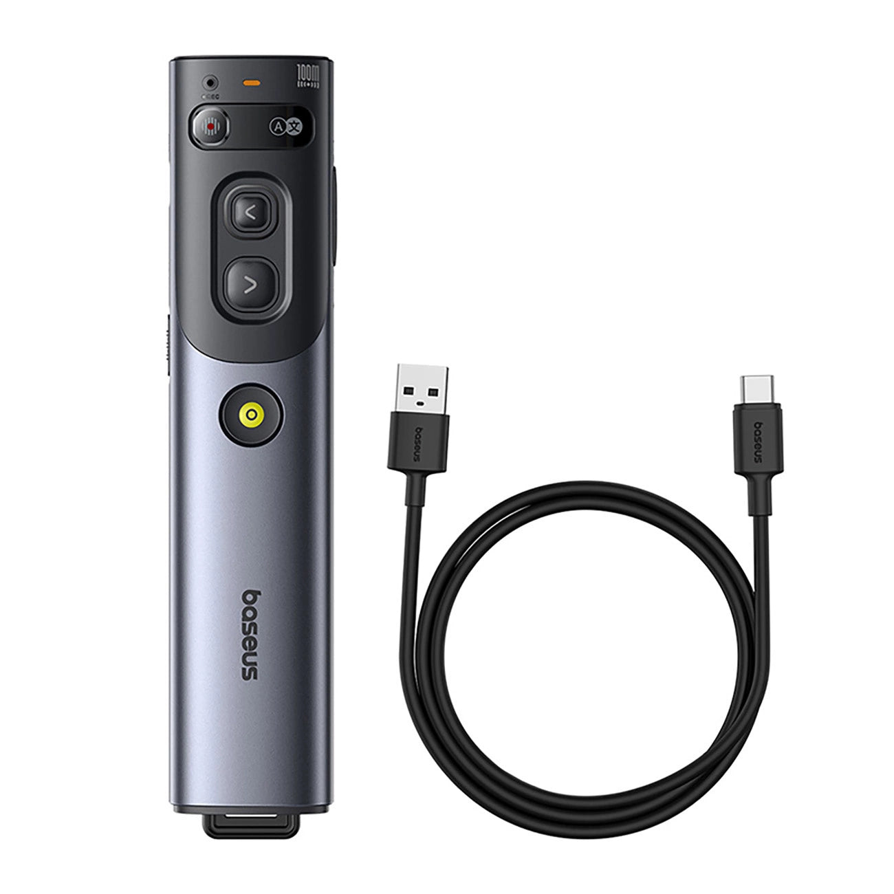 Baseus Orange Dot Laser Pointer with AI and Automatic Translation - Gray (with battery)_6