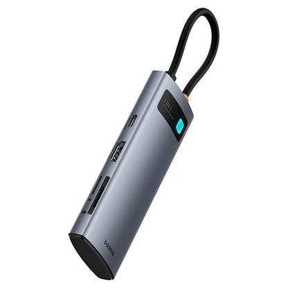 Baseus Metal Gleam 7in1 HDMI 4K 60Hz USB-C Hub / 3x USB 3.0 / USB-C PD / SD / microSD - Gray_2