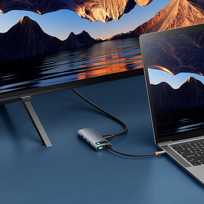 Baseus Metal Gleam 7in1 HDMI 4K 60Hz USB-C Hub / 3x USB 3.0 / USB-C PD / SD / microSD - Gray_6