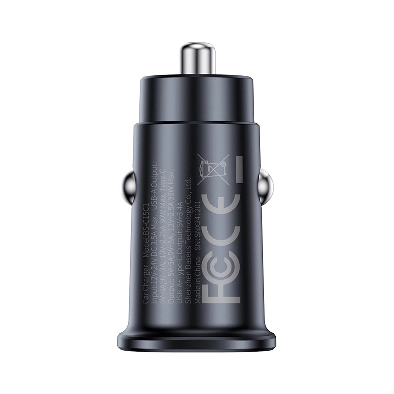 Baseus GoTrip USB-C / USB-A 30W Car Charger - Black_10