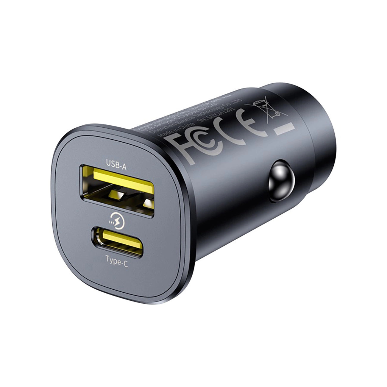 Baseus GoTrip USB-C / USB-A 30W Car Charger - Black_1