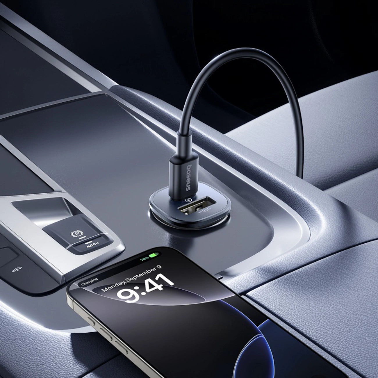 Baseus GoTrip USB-C / USB-A 30W Car Charger - Black_6