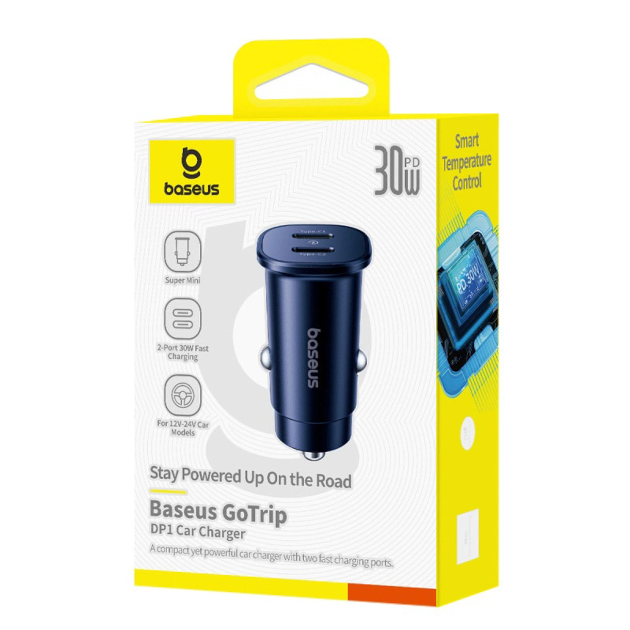Baseus GoTrip 2 x USB-C 30W Car Charger - Black_9