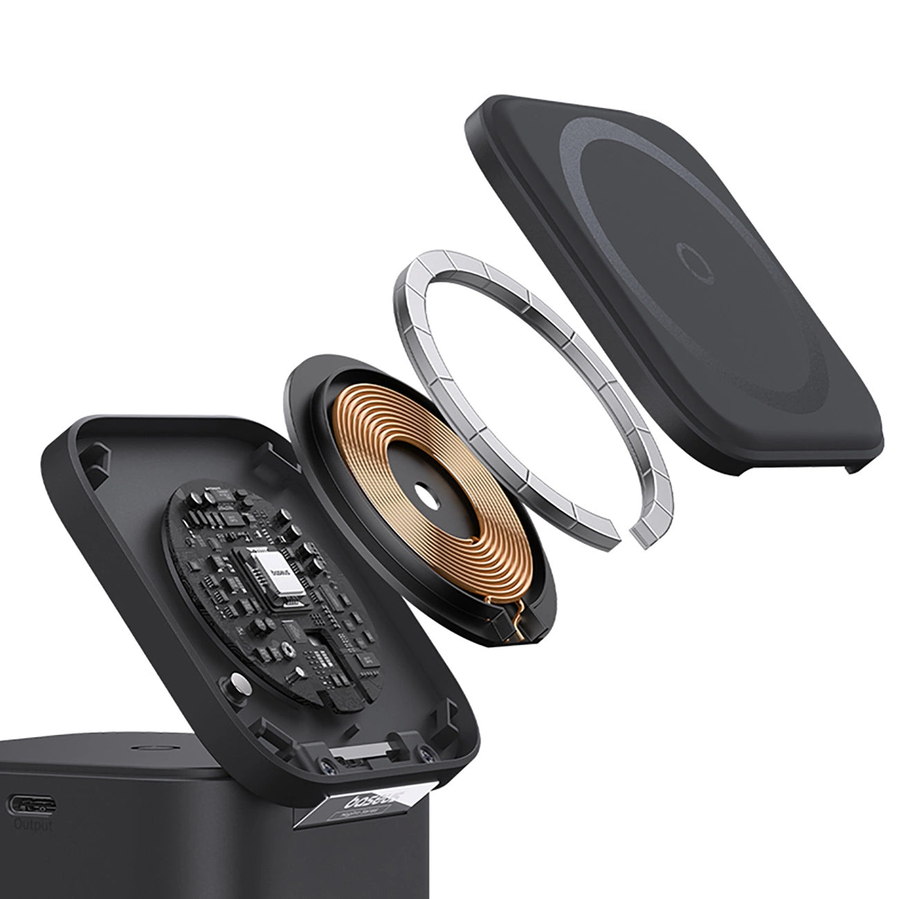 Baseus MagPro 3in1 25W MagSafe Compatible Inductive Charger for Phone and Smartwatch - Black_7