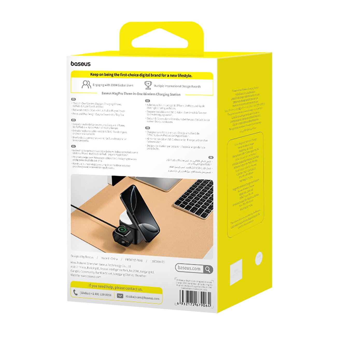 Baseus MagPro 3in1 25W MagSafe Compatible Inductive Charger for Phone and Smartwatch - Black_9