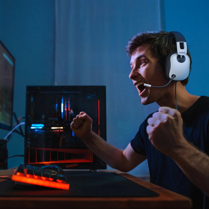 Baseus GoPlay 1 Max Gaming Wired Over-Ear Gaming Headphones - White and Black_9