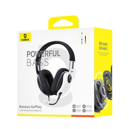 Baseus GoPlay 1 Max Gaming Wired Over-Ear Gaming Headphones - White and Black_5