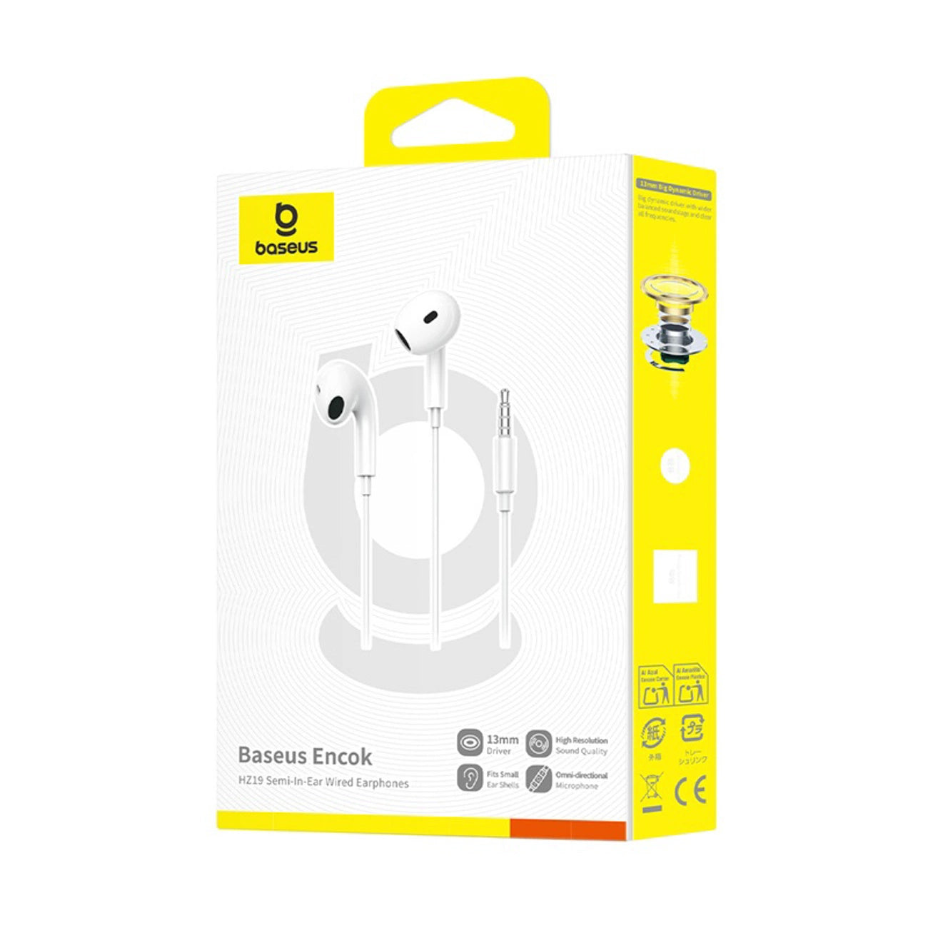 Baseus Encok HZ19 Wired In-Ear Headphones with Mini Jack - White_5