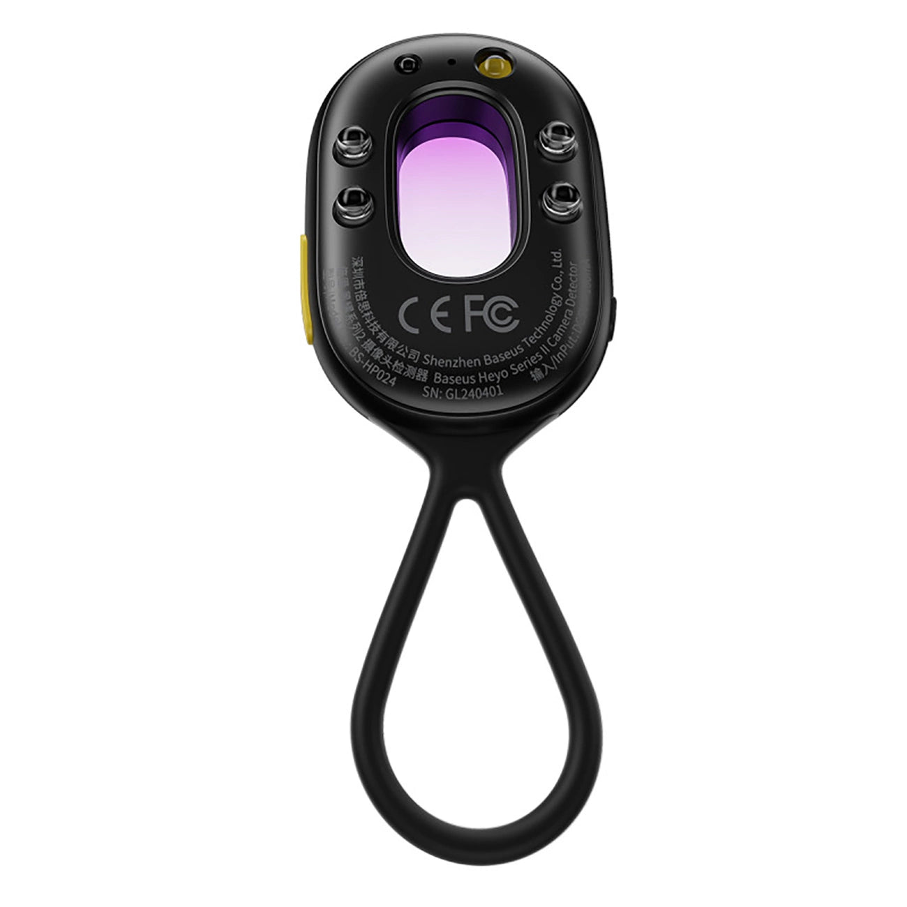 Baseus Heyo Series II Hidden Camera Detector with Alarm and Mini Flashlight + Baseus Simple USB-A - USB-C Cable - Black_2