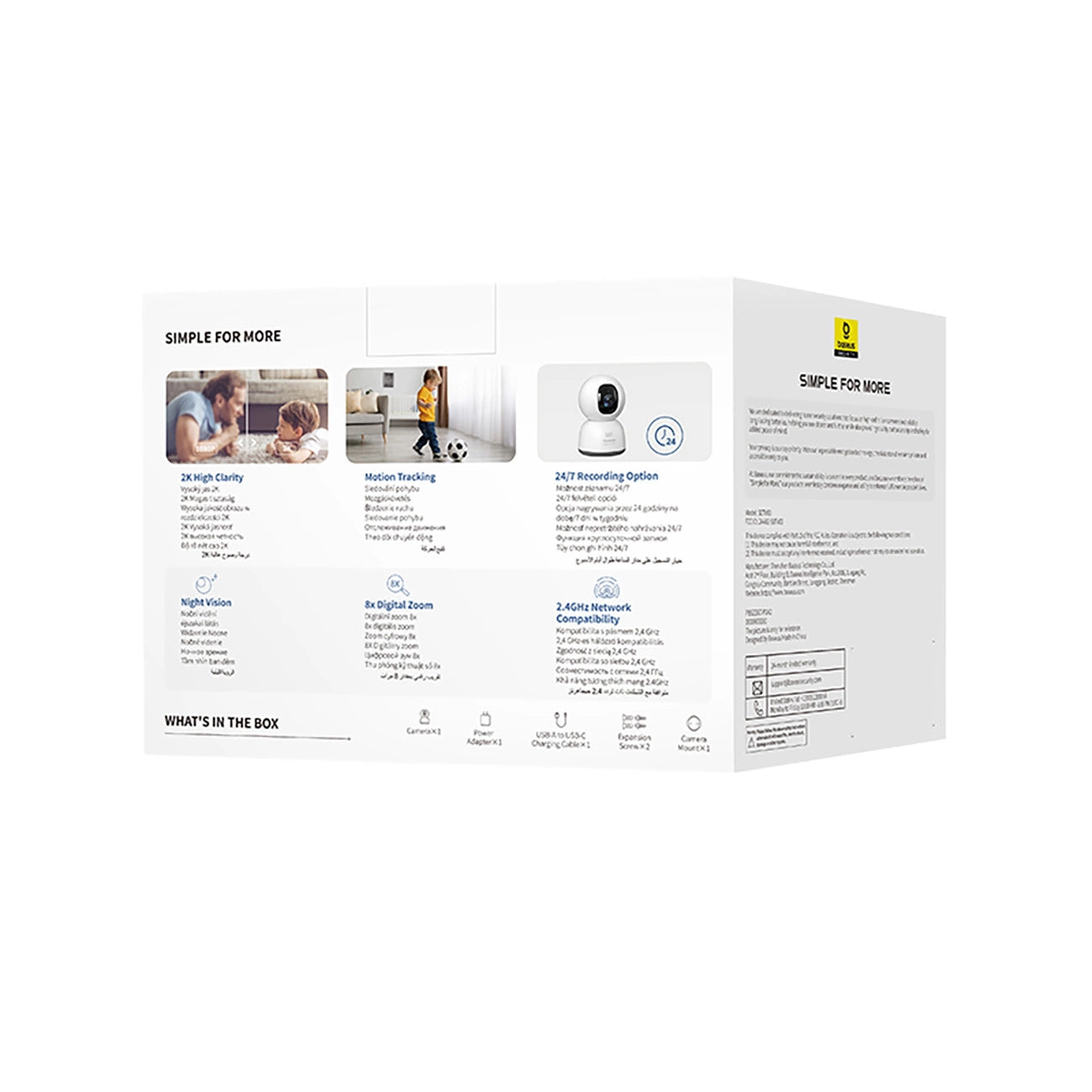 Câmara Baseus Security P1 Lite / 2K / Branco / S0TV002132_7
