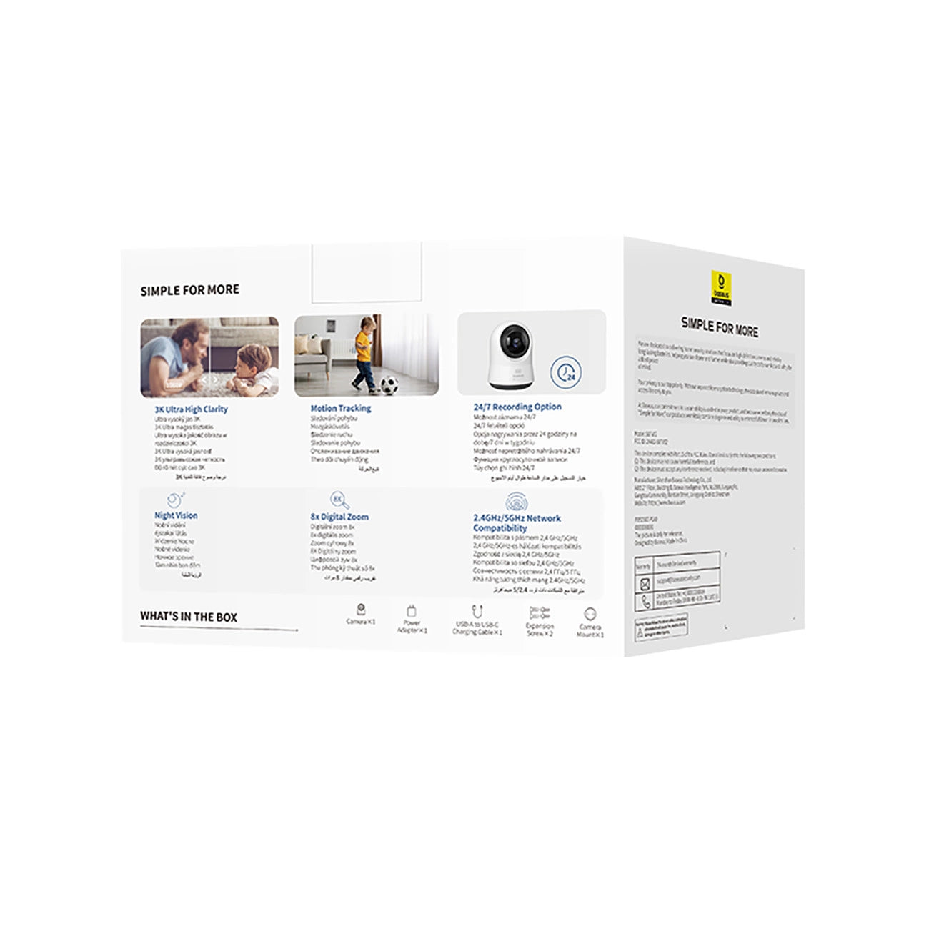 Câmara Baseus Security P1 Pro / 3K / Branca / S0TV022132_7