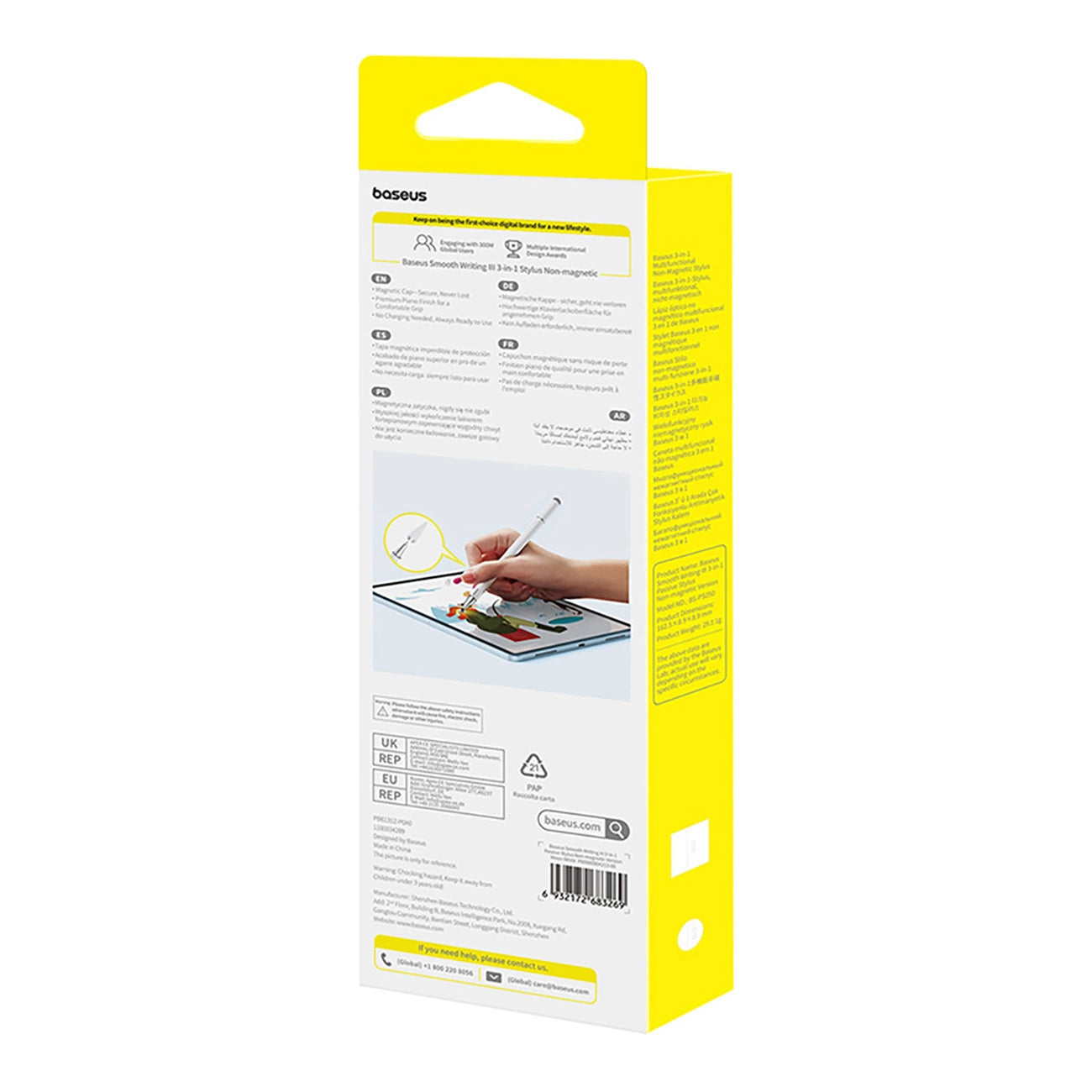 Baseus Smooth Writing III 3in1 Passive Stylus Magnetic Version - White_6