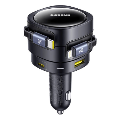 Baseus Enjoyment Max 90W Car Charger 2x USB-C + USB-C and Lightning Cable - Black_1