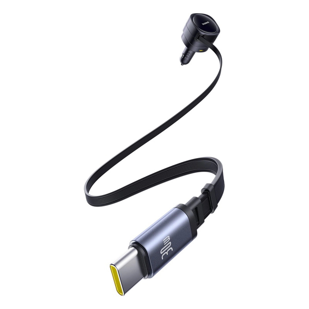 Baseus Enjoyment Max 90W Car Charger 2x USB-C + USB-C and Lightning Cable - Black_3