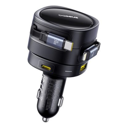 Baseus Enjoyment Max 90W Car Charger 2x USB-C + USB-C and Lightning Cable - Black_5