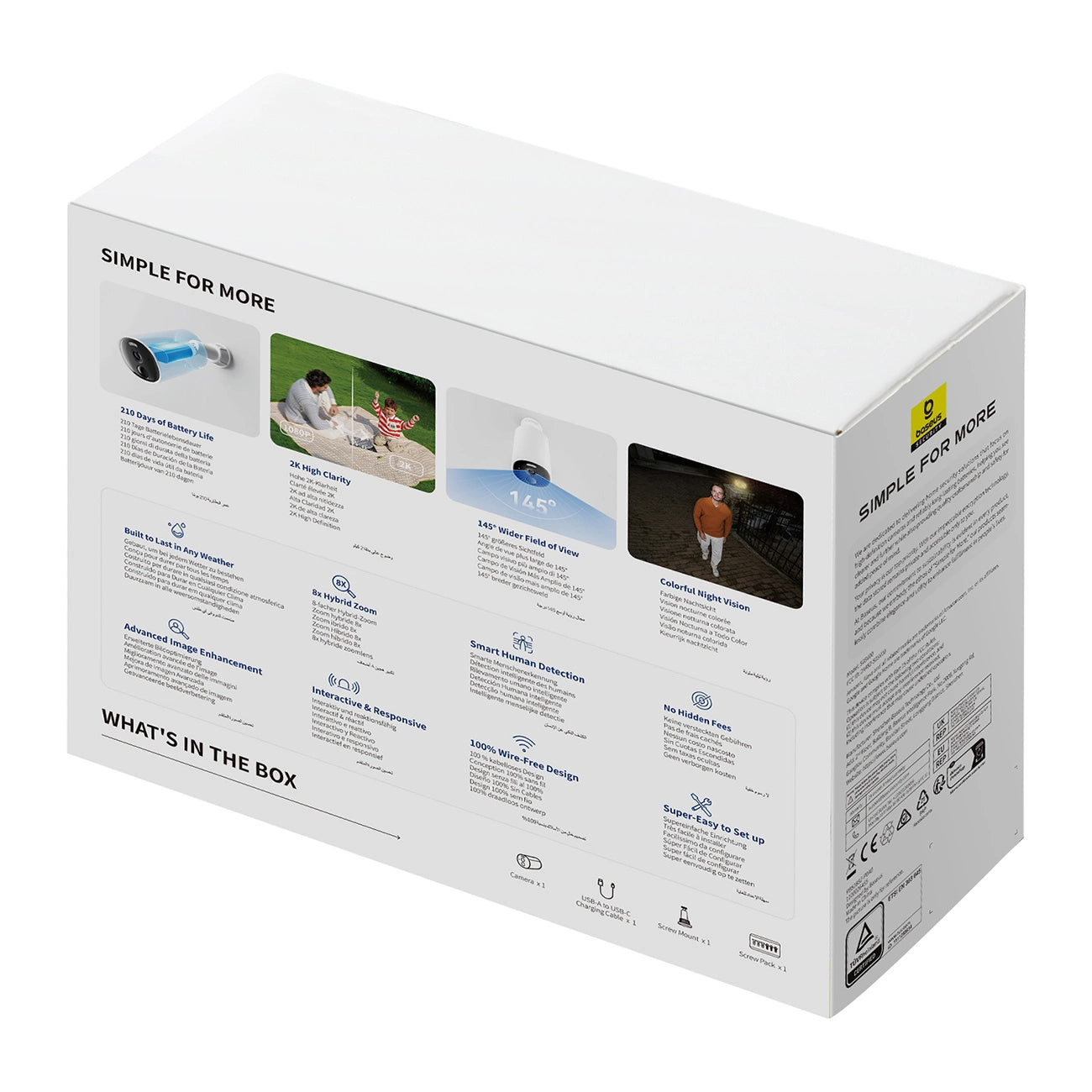 Câmara de Segurança Baseus B1 Outdoor / Branco / S0SV002130_5