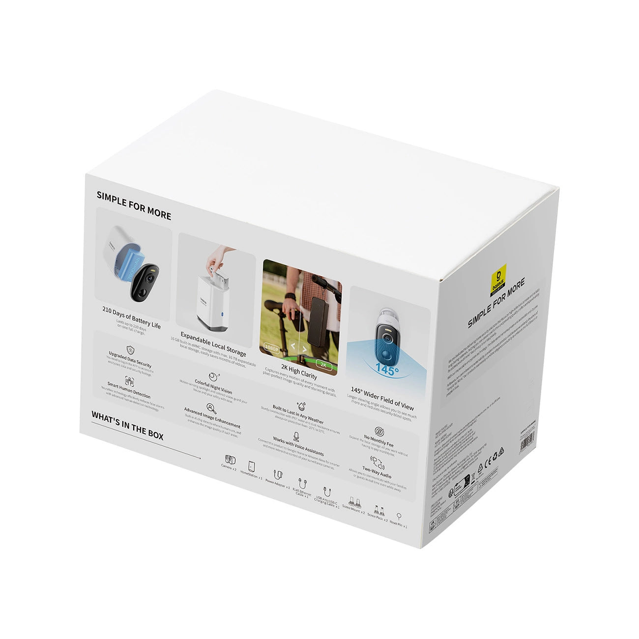 Baseus Security N1 2K Outdoor Monitoring Kit (2 Cameras) – White_4