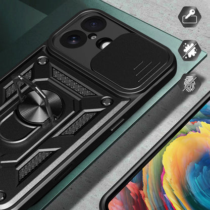 Etui Hybrid Armor Camshield na iPhone 17 pancerne z podstawką i osłoną aparatu - czarne_3