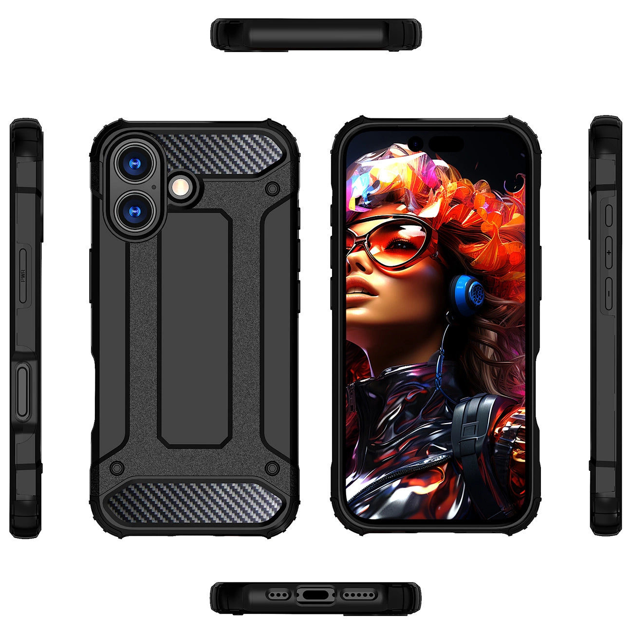 Etui Hybrid Armor na iPhone 17 pancerne - czarne_3