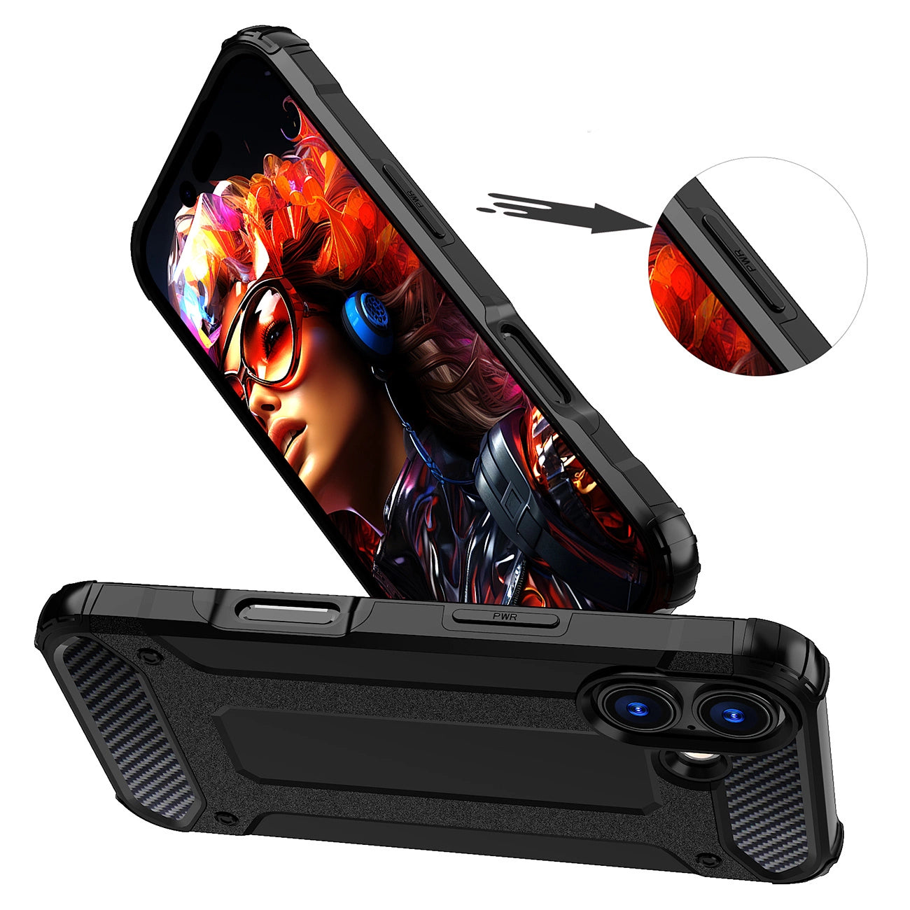 Etui Hybrid Armor na iPhone 17 pancerne - czarne_4