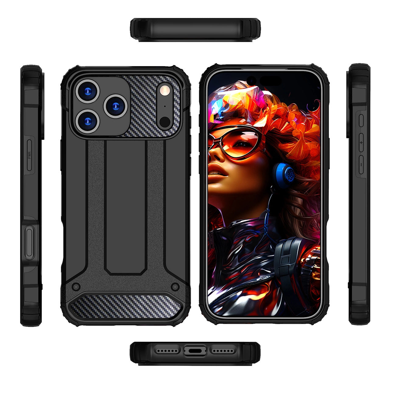 Etui Hybrid Armor na iPhone 17 Pro pancerne - czarne_3