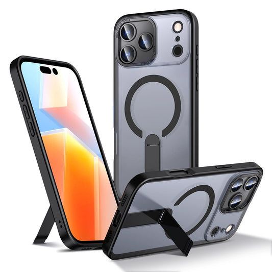 Etui Hybrid Armor X na iPhone 17 Pro Max z podstawką kompatybilne z MagSafe - czarne_0