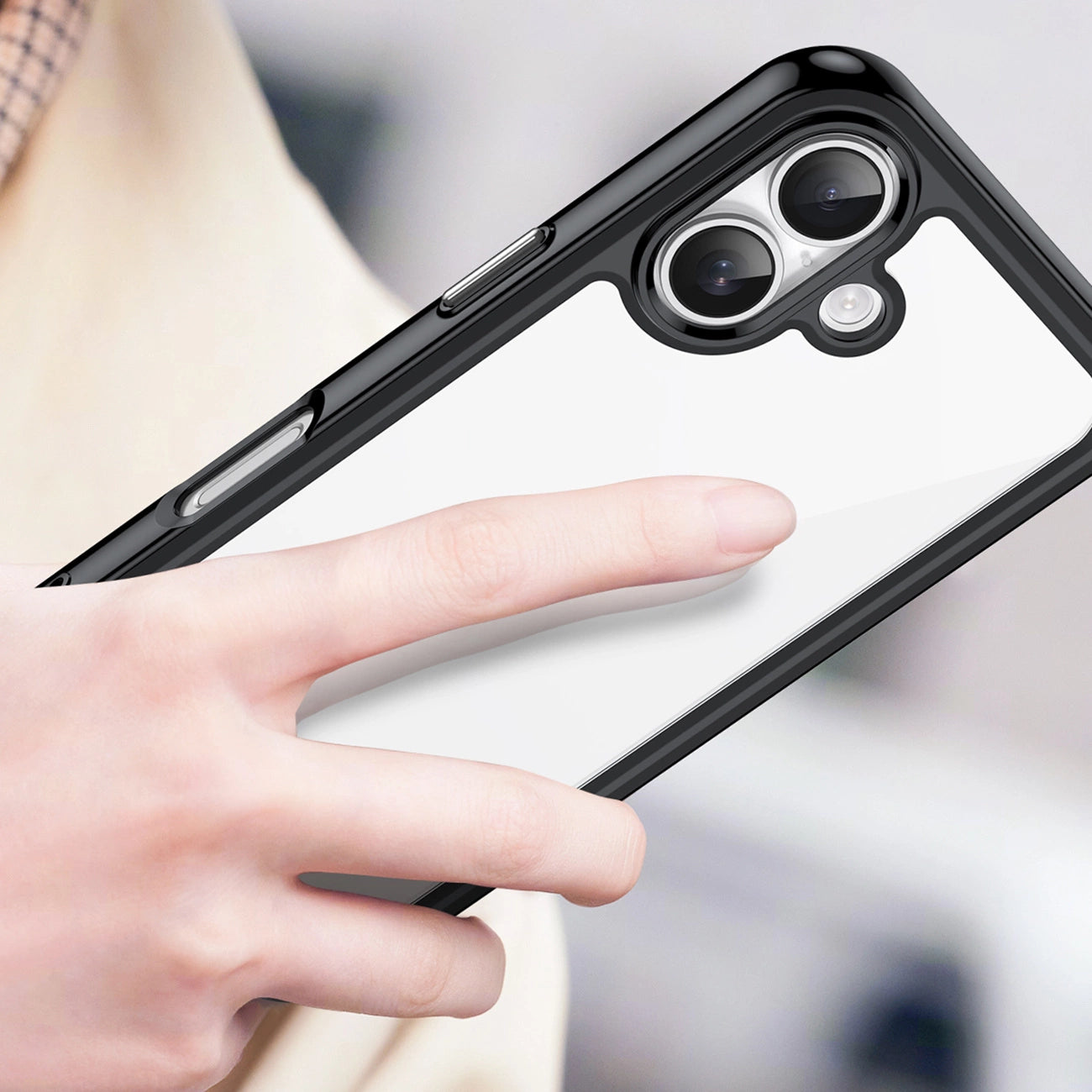 Etui Outer Space na iPhone 17 - czarne przezroczyste_4