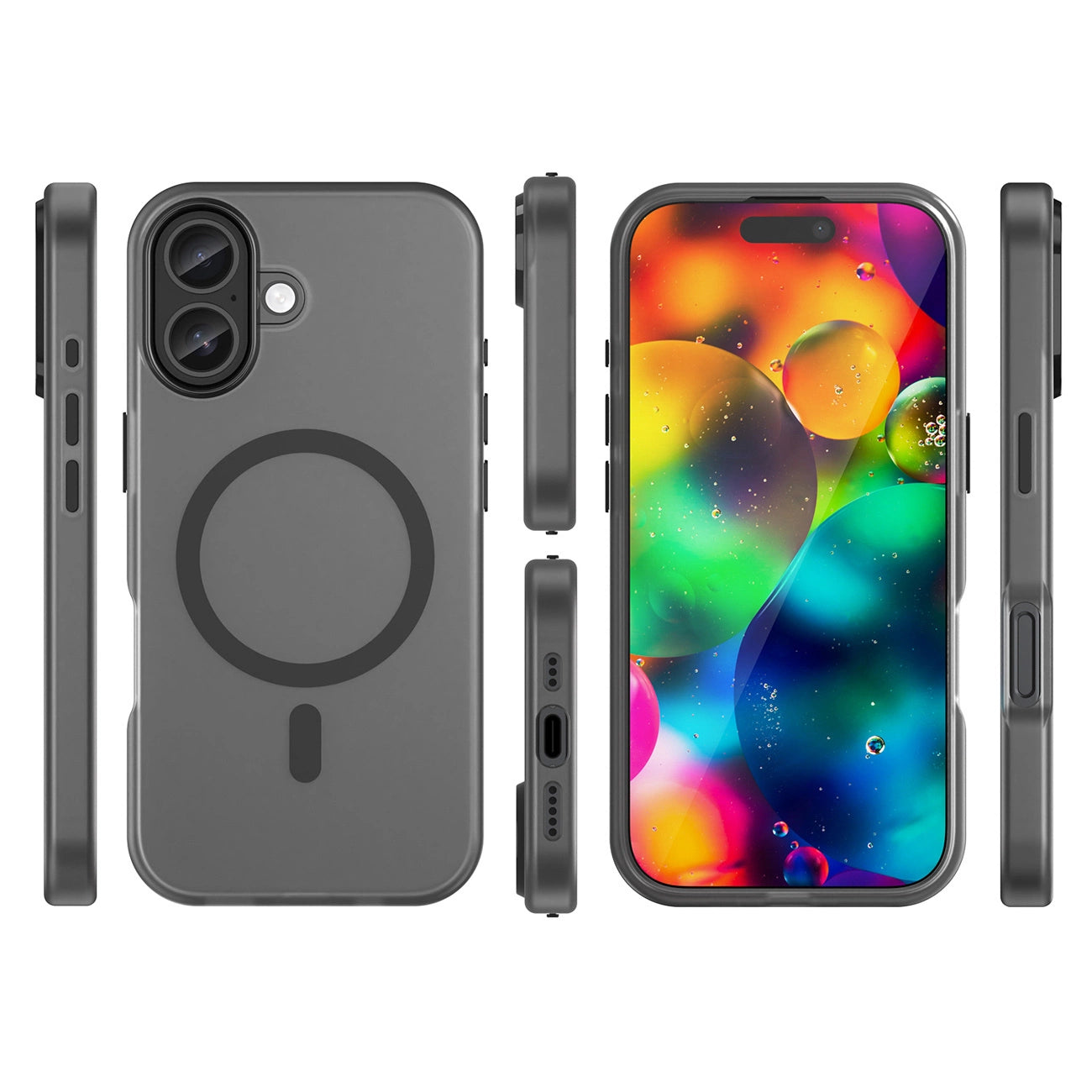 Etui Magnetic Abrasive na iPhone 17 kompatybilne z MagSafe - matowe czarne_2