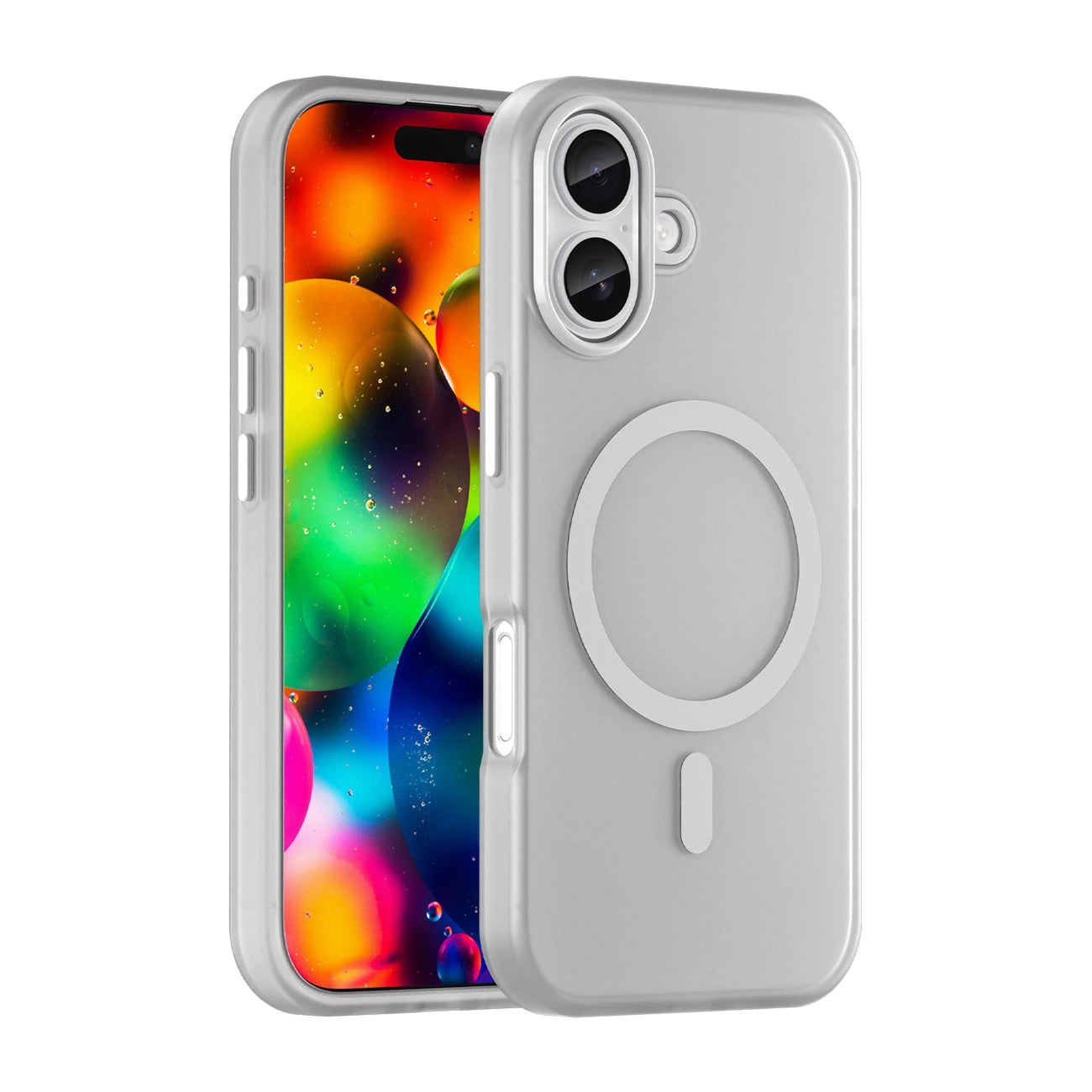 Etui Magnetic Abrasive na iPhone 17 kompatybilne z MagSafe - matowe białe_0