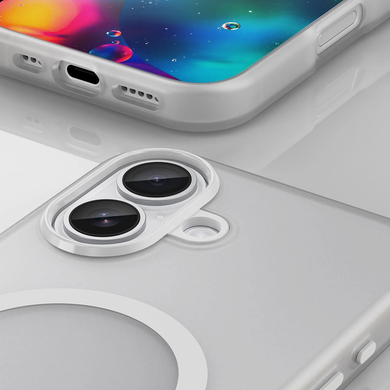 Etui Magnetic Abrasive na iPhone 17 kompatybilne z MagSafe - matowe białe_8