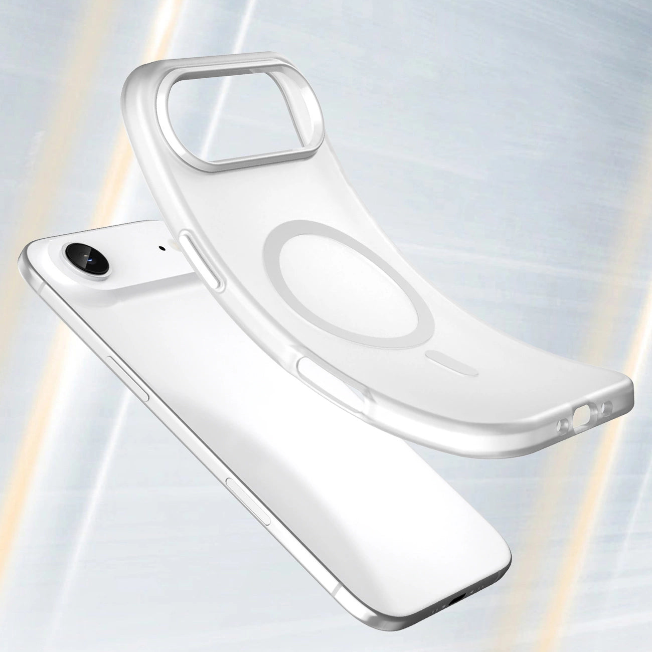 Etui Magnetic Abrasive na iPhone 17 Air kompatybilne z MagSafe - matowe białe_4