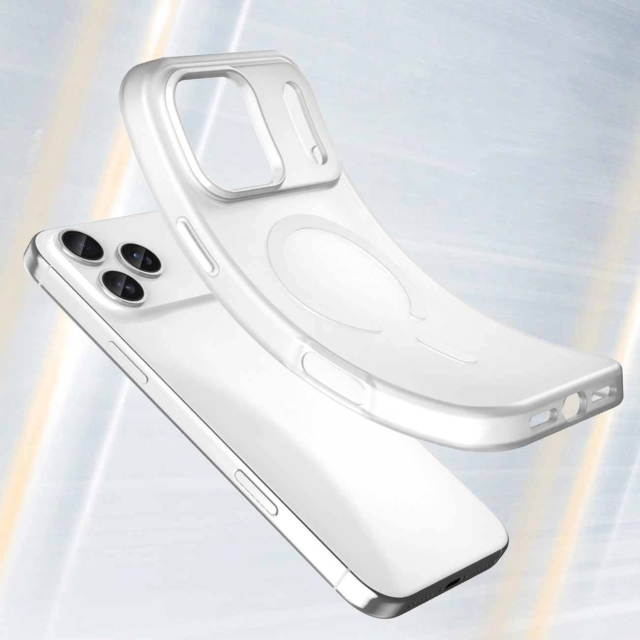 Etui Magnetic Abrasive na iPhone 17 Pro kompatybilne z MagSafe - matowe białe_4