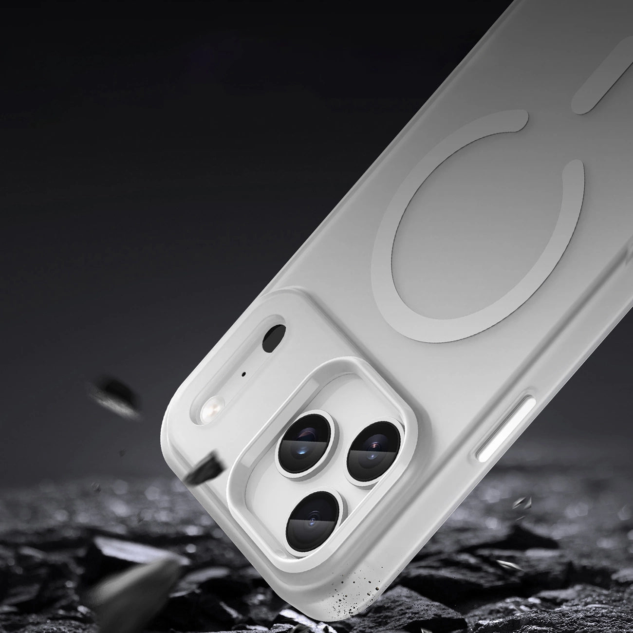 Etui Magnetic Abrasive na iPhone 17 Pro kompatybilne z MagSafe - matowe białe_8