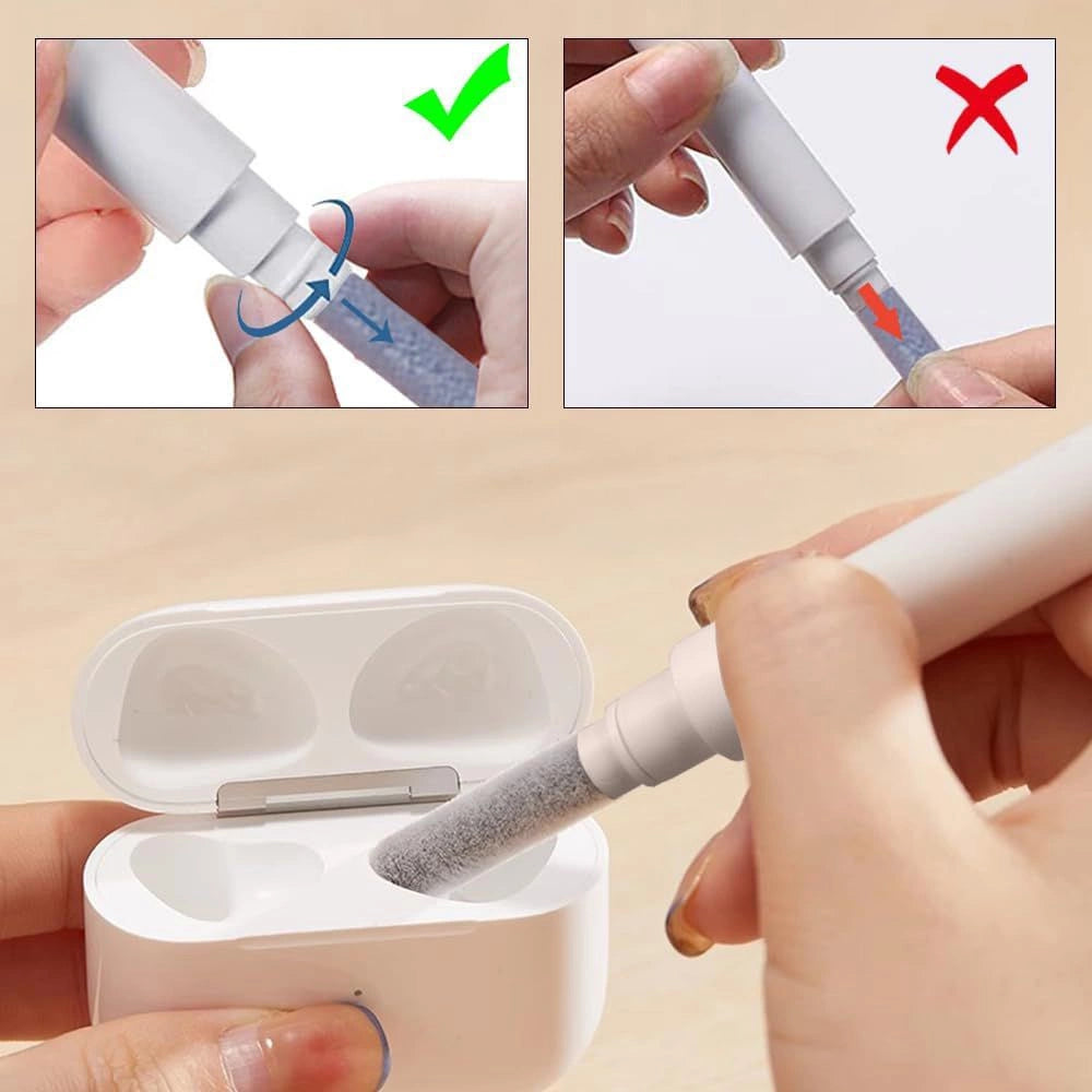 Tech-Protect CS02 3-in-1 Headphone Cleaning Kit - White_2