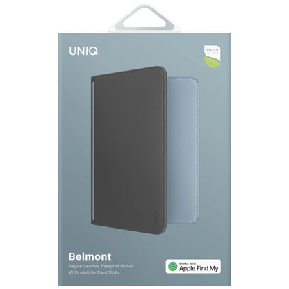 Etui na paszport UNIQ Belmont z Apple    Find My blokada RFID szaro niebieski_5