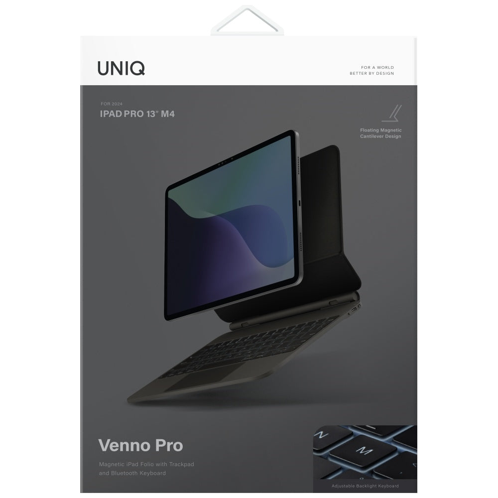 Uniq Venno Pro Magnetic Smart Case with Keyboard for iPad Air 13" 2024 / 2025 / iPad Pro 13" 2024 - Black_6
