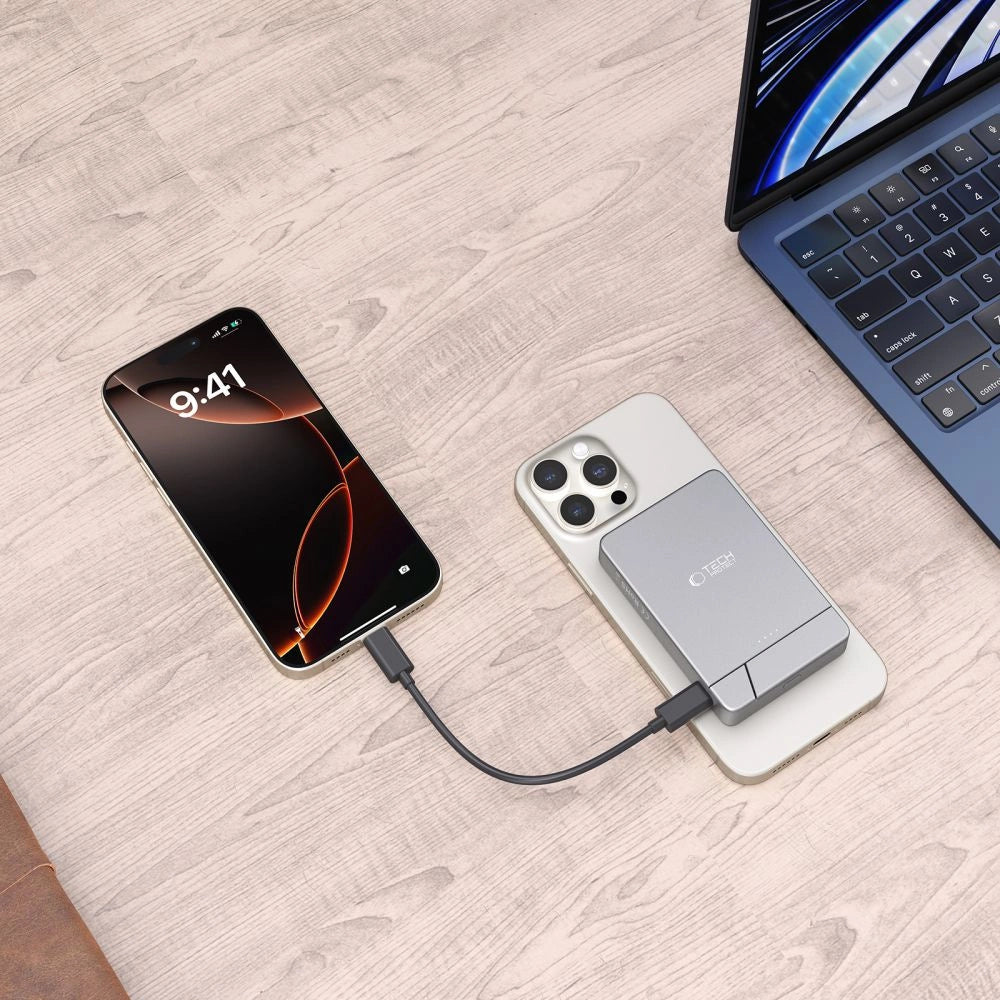 Powerbank Tech-Protect PB14 LifeMag MagSafe 5000 mAh - gray_7