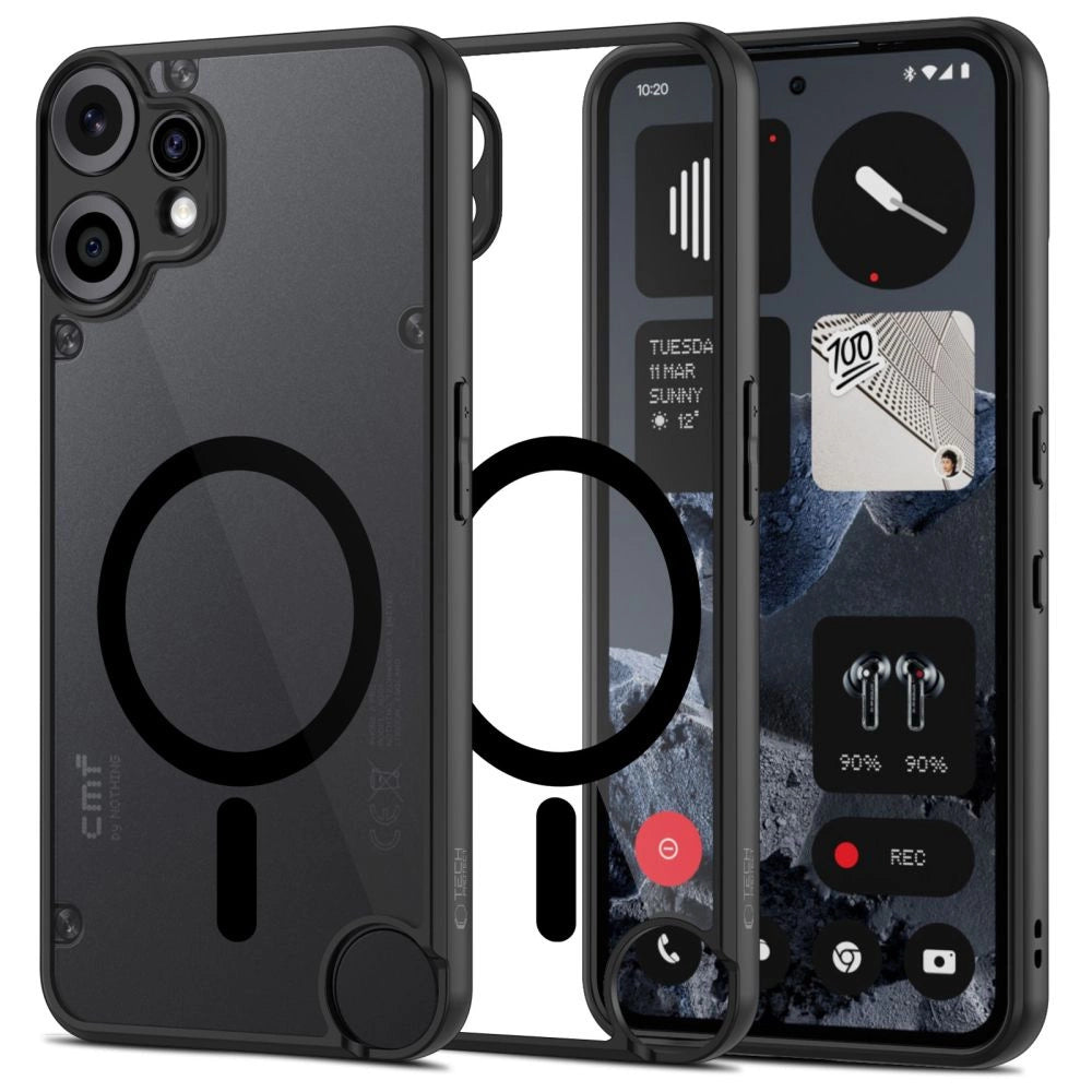 Tech-Protect MagMat MagSafe Case for Nothing CMF Phone 2 Pro - Black and Clear_0