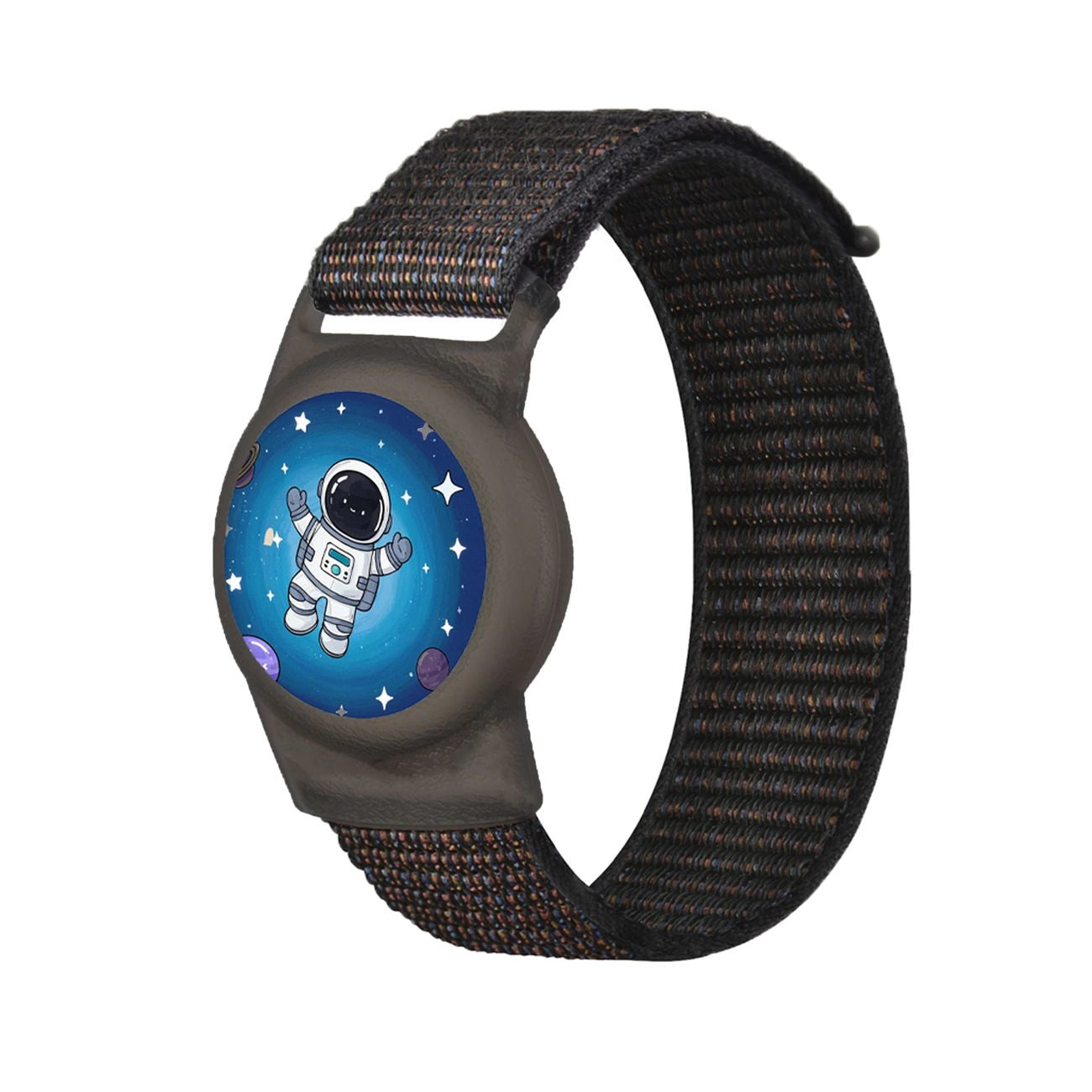 Apple AirTag Kids Nylon Wrist Strap Case - with Astronaut and Black Strap_0