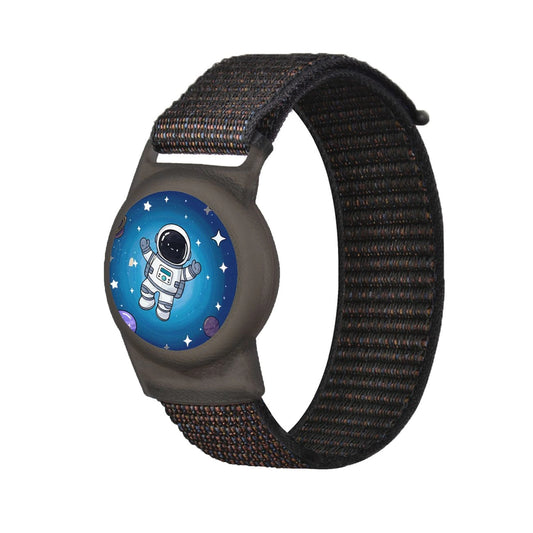 Apple AirTag Kids Nylon Wrist Strap Case - with Astronaut and Black Strap_0