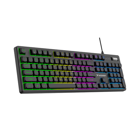 Wozinsky WKG-200 rainbow membrane gaming keyboard with scroll wheel - black_0