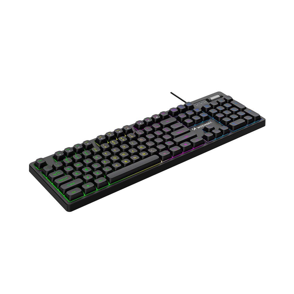 Wozinsky WKG-200 rainbow membrane gaming keyboard with scroll wheel - black_2