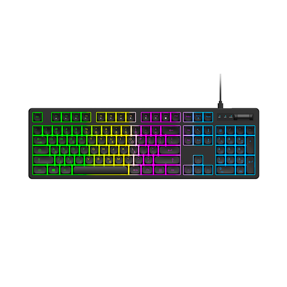 Wozinsky WKG-200 rainbow membrane gaming keyboard with scroll wheel - black_3